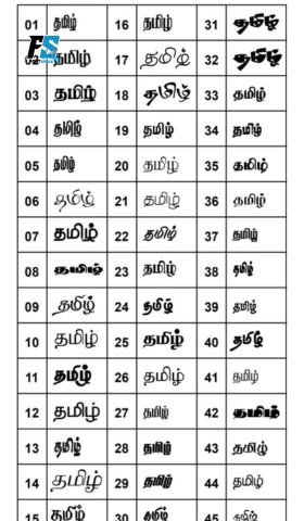 What is Bamini Tamil Font?